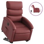 Vidaxl fauteuil inclinable lectrique rouge bordeaux similicuir