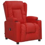 Vidaxl fauteuil inclinable �lectrique rouge bordeaux similicuir
