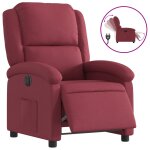 Vidaxl fauteuil inclinable lectrique rouge bordeaux tissu