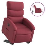 Vidaxl fauteuil inclinable lectrique rouge bordeaux tissu