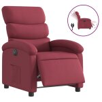 Vidaxl fauteuil inclinable �lectrique rouge bordeaux tissu
