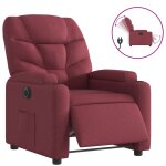 Vidaxl fauteuil inclinable électrique rouge bordeaux tissu Vidaxl fauteuil inclinable électrique rouge bordeaux tissu