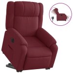 Vidaxl fauteuil inclinable lectrique rouge bordeaux tissu