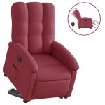 Vidaxl fauteuil inclinable �lectrique rouge bordeaux tissu
