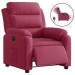 Vidaxl fauteuil inclinable �lectrique rouge bordeaux velours