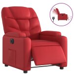 Vidaxl fauteuil inclinable �lectrique rouge similicuir