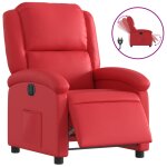 Vidaxl fauteuil inclinable �lectrique rouge similicuir