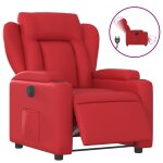 Vidaxl fauteuil inclinable �lectrique rouge similicuir
