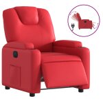Vidaxl fauteuil inclinable électrique rouge similicuir Vidaxl fauteuil inclinable électrique rouge similicuir