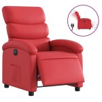 Vidaxl fauteuil inclinable lectrique rouge similicuir