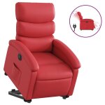Vidaxl fauteuil inclinable lectrique rouge similicuir