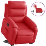 Vidaxl fauteuil inclinable électrique rouge similicuir Vidaxl fauteuil inclinable électrique rouge similicuir