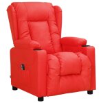 Vidaxl fauteuil inclinable �lectrique rouge similicuir