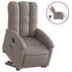 Vidaxl fauteuil inclinable �lectrique taupe tissu