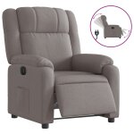 Vidaxl fauteuil inclinable �lectrique taupe tissu