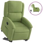 Vidaxl fauteuil inclinable �lectrique vert clair velours