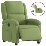 Vidaxl fauteuil inclinable �lectrique vert clair velours