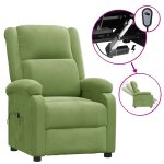 Vidaxl fauteuil inclinable �lectrique vert clair velours
