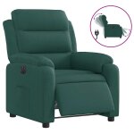 Vidaxl fauteuil inclinable �lectrique vert fonc� tissu