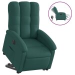 Vidaxl fauteuil inclinable lectrique vert fonc tissu