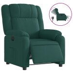 Vidaxl fauteuil inclinable �lectrique vert fonc� tissu