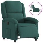 Vidaxl fauteuil inclinable électrique vert foncé tissu Vidaxl fauteuil inclinable électrique vert foncé tissu