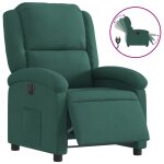 Vidaxl fauteuil inclinable électrique vert foncé velours Vidaxl fauteuil inclinable électrique vert foncé velours