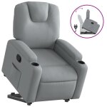 Vidaxl fauteuil inclinable gris clair tissu
