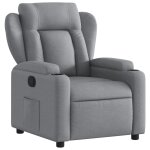 Vidaxl fauteuil inclinable gris clair tissu