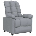Vidaxl fauteuil inclinable gris clair tissu