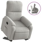 Vidaxl fauteuil inclinable gris clair tissu microfibre