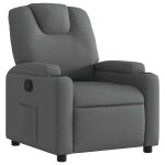 Vidaxl fauteuil inclinable en tissu gris fonc�