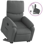 Vidaxl fauteuil inclinable gris fonc tissu
