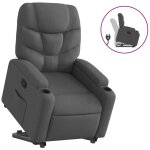 Vidaxl fauteuil inclinable gris fonc� tissu