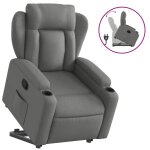 Vidaxl fauteuil inclinable gris fonc� tissu