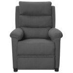 Vidaxl fauteuil inclinable gris fonc tissu