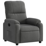 Vidaxl fauteuil inclinable gris fonc� tissu microfibre
