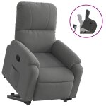 Vidaxl fauteuil inclinable gris fonc� tissu microfibre