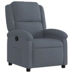 Vidaxl fauteuil inclinable gris fonc� velours