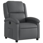 Vidaxl fauteuil inclinable gris similicuir