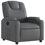 Vidaxl fauteuil inclinable gris similicuir