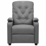 Vidaxl fauteuil inclinable gris similicuir