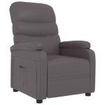 Vidaxl fauteuil inclinable réglable avec repose - pieds gris similicuir Vidaxl fauteuil inclinable réglable avec repose - pieds gris similicuir
