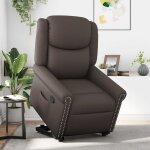 Vidaxl fauteuil inclinable marron brillant similicuir