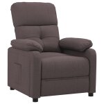 Vidaxl fauteuil inclinable marron fonc tissu
