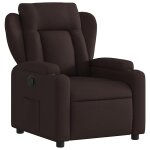 Vidaxl fauteuil inclinable marron fonc tissu