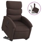 Vidaxl fauteuil inclinable marron fonc� tissu
