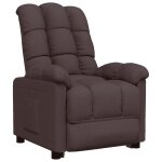 Vidaxl fauteuil inclinable marron foncé tissu Vidaxl fauteuil inclinable marron foncé tissu