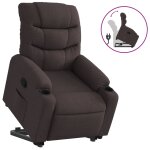 Vidaxl fauteuil inclinable marron fonc� tissu