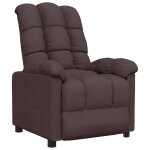 Vidaxl fauteuil inclinable marron foncé tissu Vidaxl fauteuil inclinable marron foncé tissu